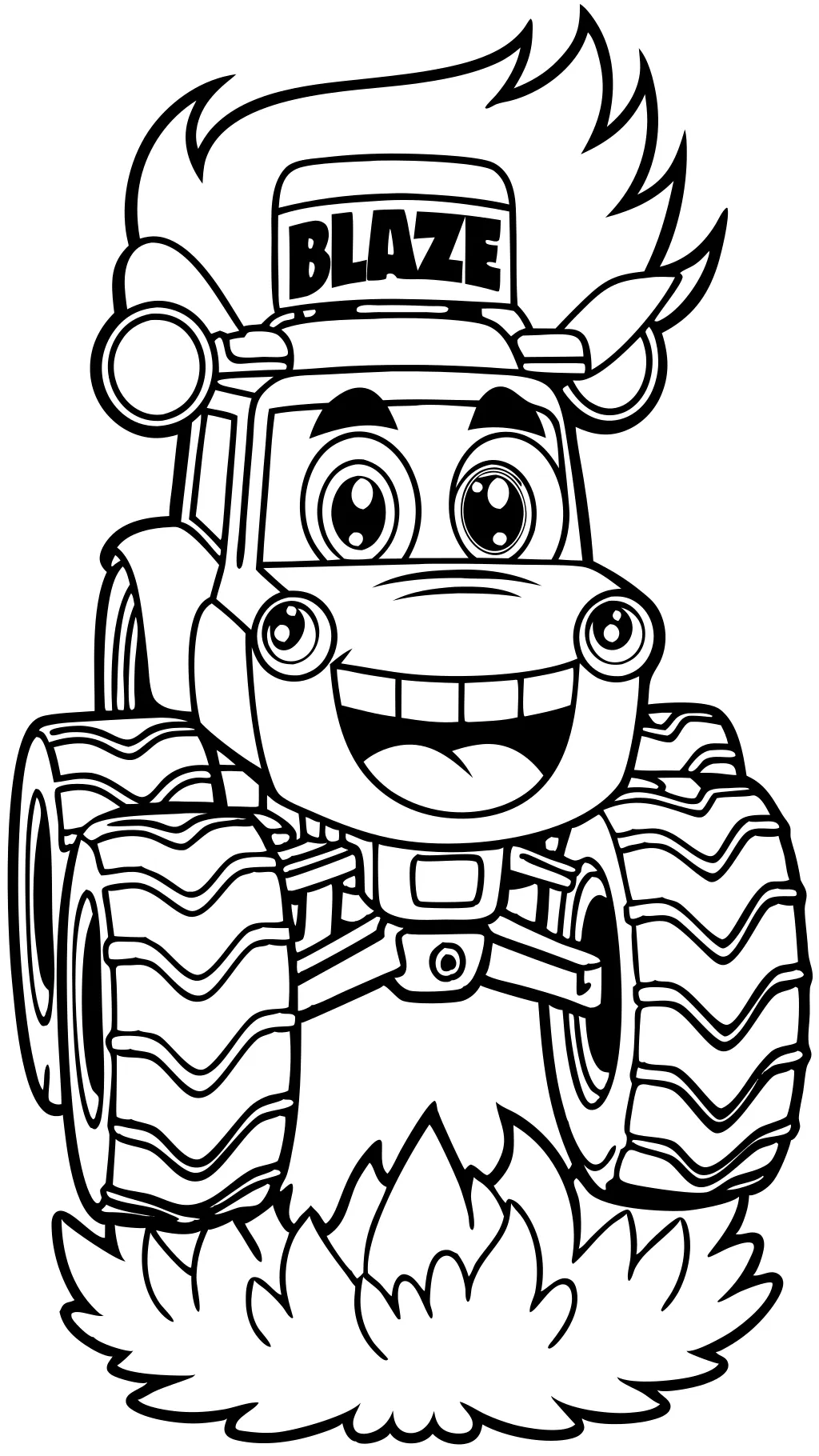 blaze coloring pages